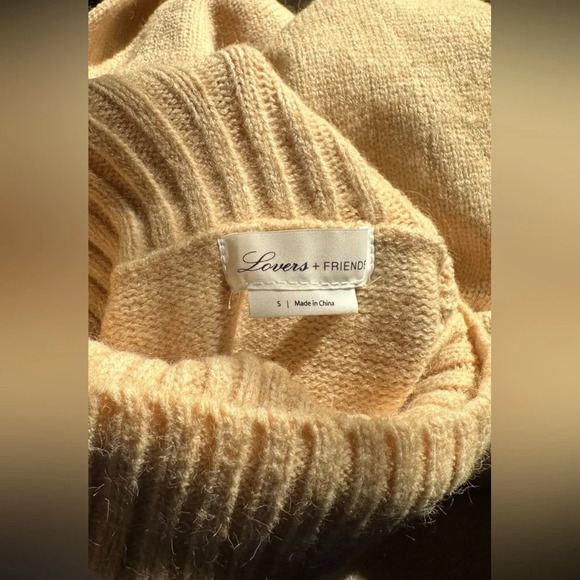 NWOT Lovers + Friends Jalisa Turtleneck Sweater Light Oatmeal Size Small - Picture 8 of 8